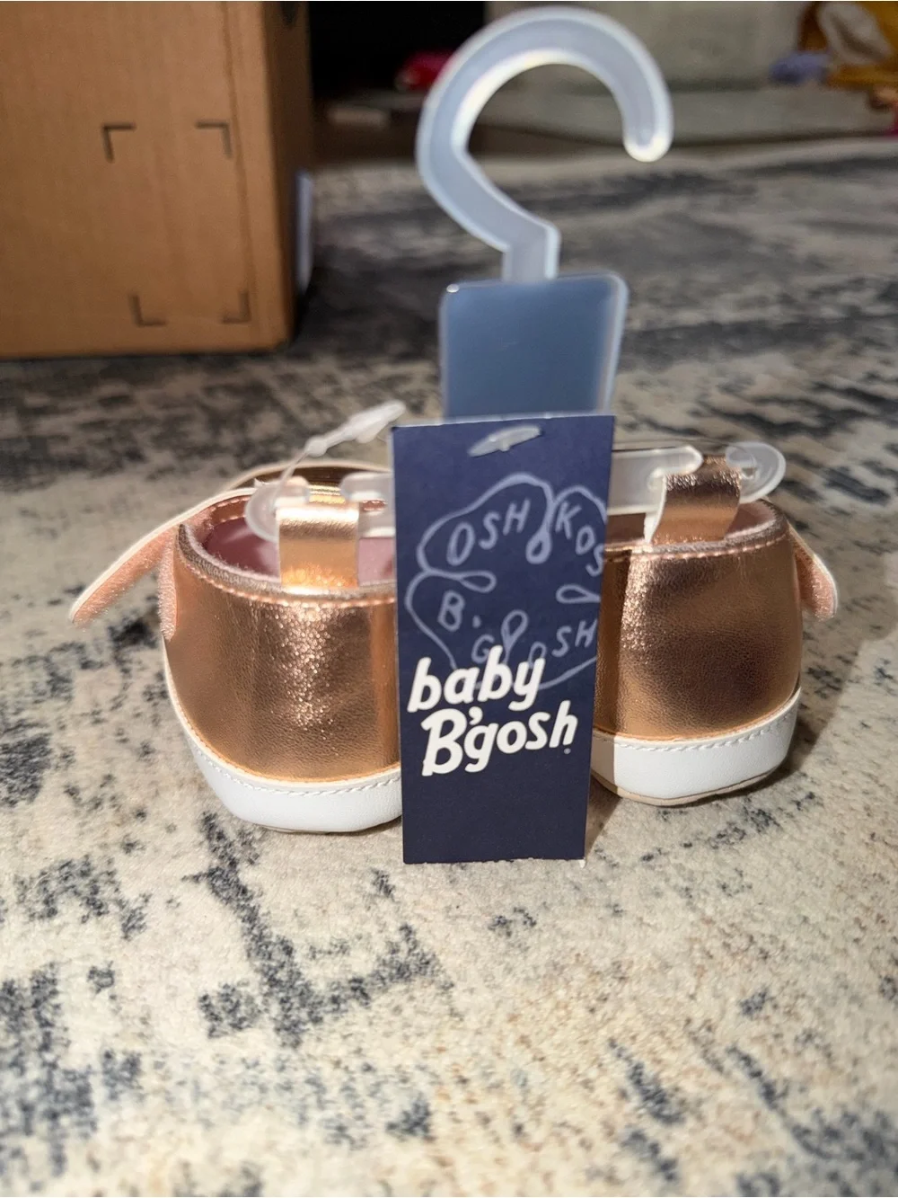 Infant Metallic Rose Gold Mary Jane Walkers